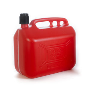 10 L plastic petrol can with integrated cap
